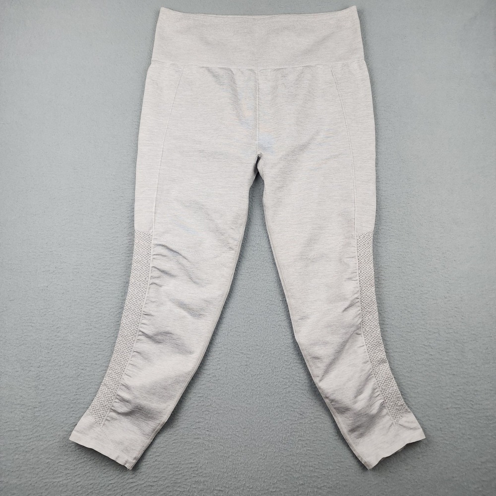 Fabletics Leggings Womens XL Gray High Rise Capri Ventilated Mesh Yoga Gym